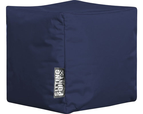 Taburet Puf Sitting Point Forma Cub Scuba Albastru Inchis 40x40x40 Cm