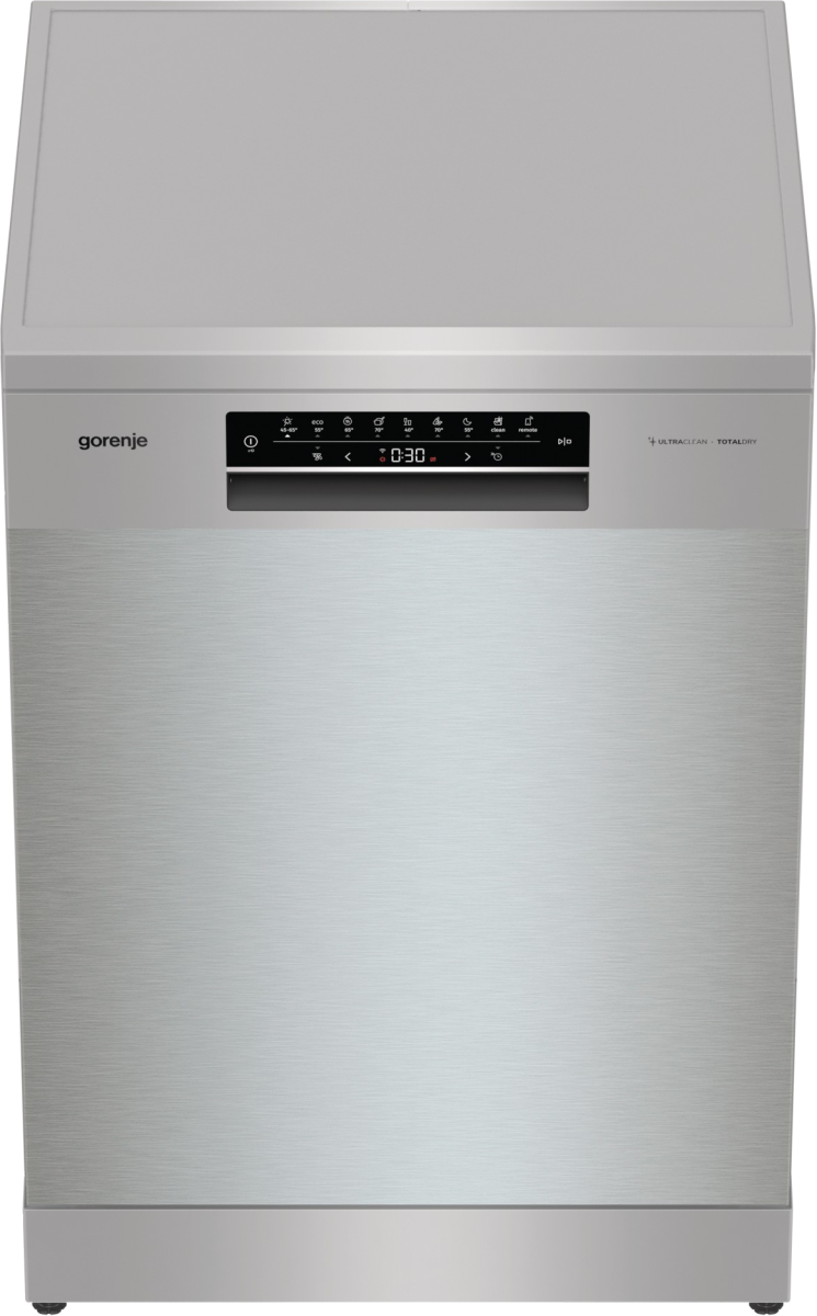 Masina de Spalat Vase GORENJE GS673C60X, 16 seturi, 7 programe, 60 cm, Clasa C, Argintiu
