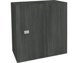 Dulap baie cub suspendat, reversibil, PAL, 45x45 cm, stejar inchis