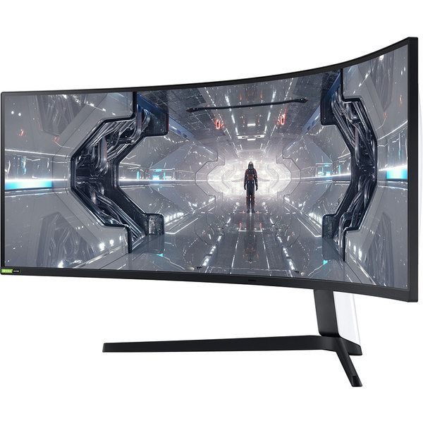 Monitor Gaming VA QLED Samsung 49" LC49G95TSSPXEN, 5120 x 1440, HDMI, DisplayPort, Ecran curbat, AMD FreeSync, Nvidia G-Sync, 240 Hz, 1 ms (Negru/Alb)
