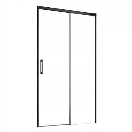 Usa Glisanta Pentru Nisa Radaway Idea Black Dwj Stanga 140x200,5 Cm, Sticla Transparenta, Profil Negru