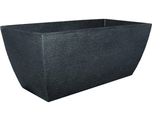 Ghiveci Mare Geli, Striat, Plastic, 80x40x34 Cm, Antracit