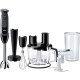 Mixer vertical Braun MQ5277BK, 1000 W, Pahar gradat 0.6 l, Procesor alimente 1.5l, Accesoriu piure, Tel, 21 trepte viteza, Negru