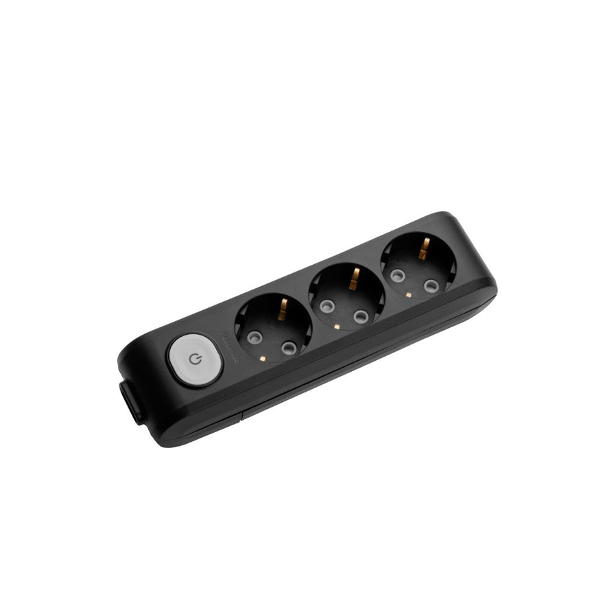 Prelungitor 3p/ff+i negru x-temdia panasonic