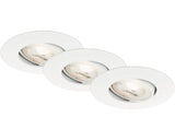 Spoturi Led Incastrate Nava 5w 460 Lumeni, 3000k Variabile, Ø90 Mm, Albe, Pachet 3 Bucati