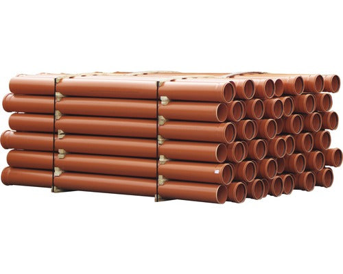 Teava Canal VALPLAST PVC SN2 Ø 250x4,9 mm 1 m, Portocaliu