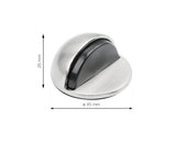 Opritor De Usa Fix Cu Prindere In Podea Ø45x25mm Otel, Gri