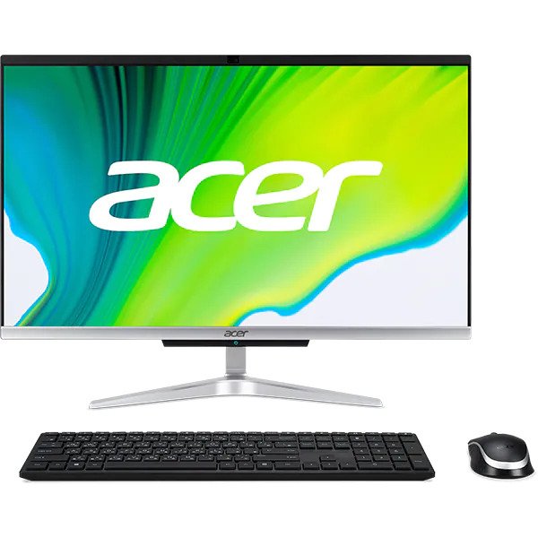 Sistem PC All in One ACER Aspire C24-963, Intel Core i3-1005G1 pana la 3.4GHz, 23.8" Full HD, 8GB, SSD 512GB, Intel UHD Graphics, Endless OS, Argintiu-Negru