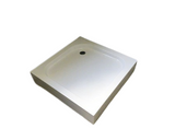 Cadita de dus patrata Radaway Tinos C Compact, 80x80x16 cm, acril, alb