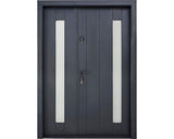Usa Exterior Metalica Still 627 1 2 Geamuri Gri 140x201 cm Dreapta