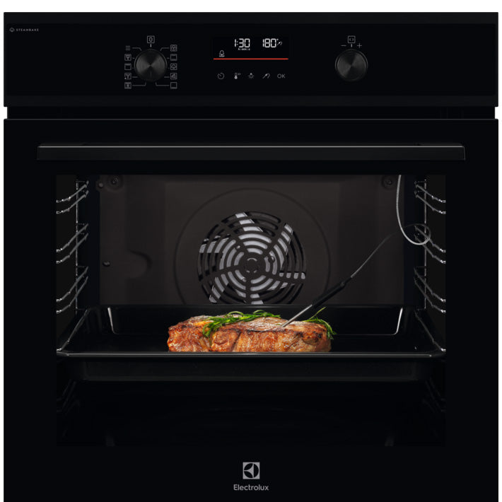Cuptor incorporabil Electrolux EOD6C77H, Electric, 72 l, Autocuratare catalitica, SteamBake, Timer electronic, Grill, Clasa A+, Negru
