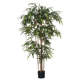 Planta Artificiala Bambus, Azay Design, Verde, Detalii realistice, Trunchi de lemn, in Ghiveci Negru, 170x100 cm