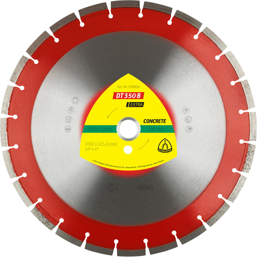 Disc de debitare diamantat Klingspor DT350B EXTRA 350X3X25.4mm