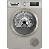 Uscator de rufe Bosch WTH08200BY, Pompa de caldura, 8 kg, 15 programe, AutoDry Technology, Clasa A++, Argintiu