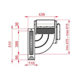 Hota Modulara TEKA VarioPro FIH 16760, 1 motor, 600 m3/h, L 11 cm, Negru