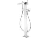 Baterie cada freestanding cu monocomanda KEUCO Edition 11 cu para si furtun dus crom