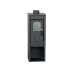 Soba Semineu Ekonomik, Incalzit Bucatarie Camera Birou, Lemne Carbune, 86 x 33 x 33 cm, Usa Sticla, 5-7kw