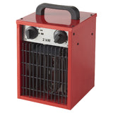 Aeroterma industriala 2000 W, 220-240 V, protectie la supraincalzire, culoare rosu