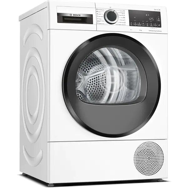 Uscator de rufe Bosch WQG14500BY, Pompa de caldura, 9 kg, Clasa A++, TouchControl, AutoDry, Alb