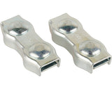 Cleme Duble Mamutec 6-8 Mm Pentru Fixat Cabluri Metalice, Pachet 2 Bucati