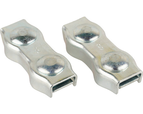 Cleme Duble Mamutec 6-8 Mm Pentru Fixat Cabluri Metalice, Pachet 2 Bucati