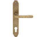 Manere Cu Sild Usa Intrare Verofer Wien 85/240 Mm, Pentru Cilindru, Alama Antica