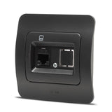 Priza UTP RJ45 Elbi Jazz Cat6 Incastrat Negru Mat ST