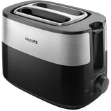 Prajitor de paine Philips HD2516/90, 830 W, 2 felii, fante variabile, functie dezghetare si incalzire, grilaj incalzire integrat, 8 trepte, negru/argintiu