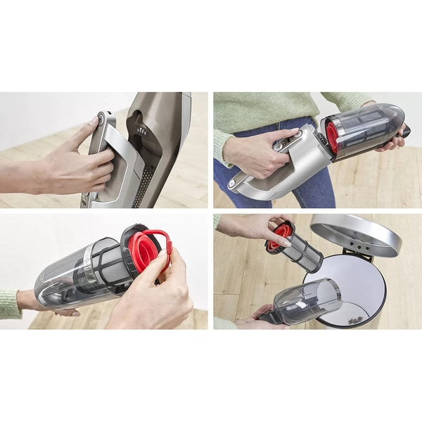 Aspirator fara fir Bosch BBH3ALL23, baterie Li-Ion 23V, autonomie 50 min, perie motorizata PowerBrush, iluminare LED, maro/argintiu