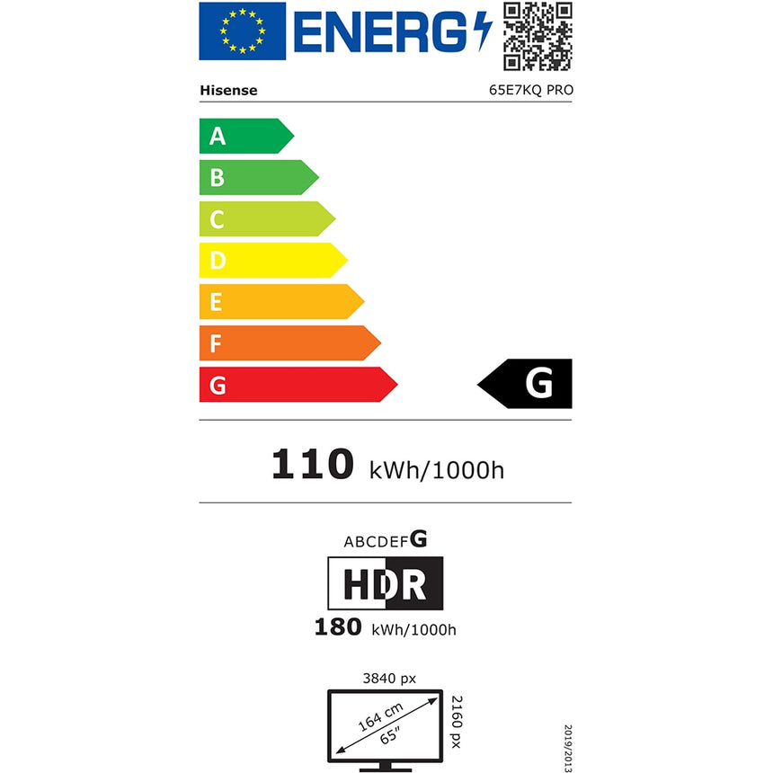 Televizor HISENSE QLED 65E7KQ, 164 cm, Smart, 4K Ultra HD, Clasa G