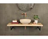 Lavoar Rotund Terrazzo, cu Montaj pe Blat Ø, 40 cm, Maro/Bej