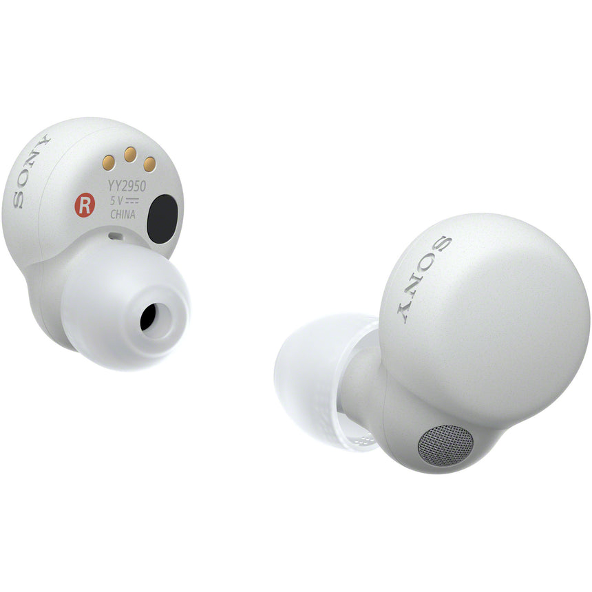 Casti In-Ear Sony LinkBuds S WF-LS900NW, True Wireless, Noise Cancelling, Bluetooth, Microfon, Fast Pair, IPX4, Autonomie de pana la 20 ore, Alb