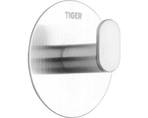 Cuier Baie Tiger Pull, 1 Agatatoare, Montaj Prin Lipire, Inox