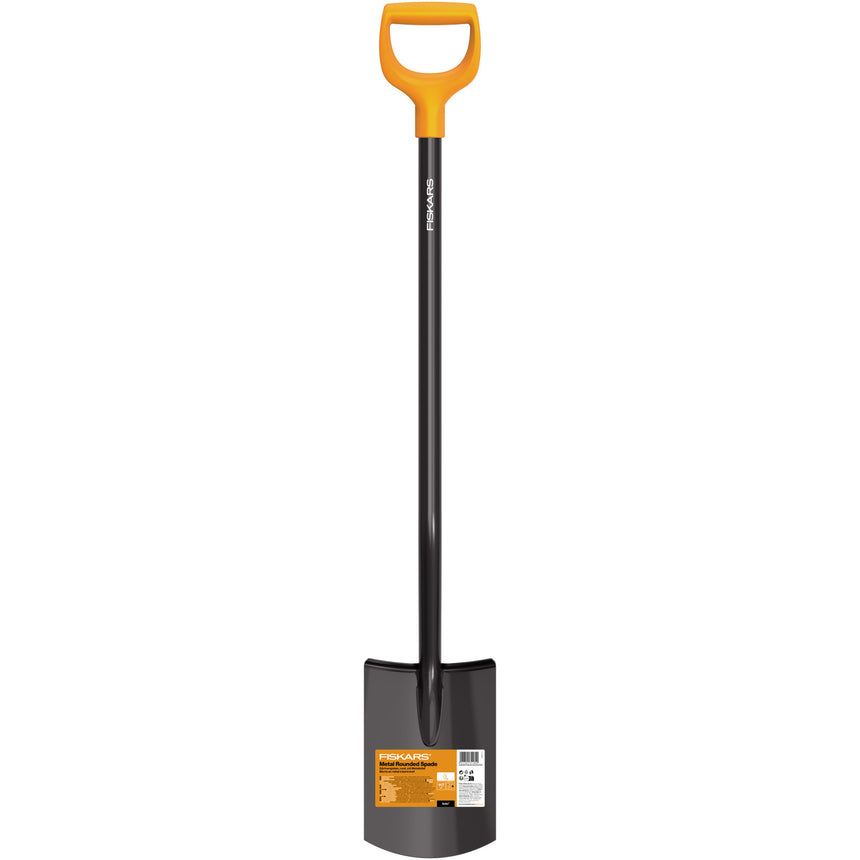 Cazma metalica cu varf rotunjit Fiskars Solid 1066717, 117 cm lungime, 18 cm latime, 2 kg