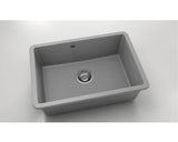 Chiuveta Bucatarie Cu O Cuva Fat Avangard 236 66x46 Cm Fara Picurator, Montare Sub Blat, Fatgranit Grey