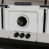 Prajitor de Paine MORPHY RICHARDS Venture 240134EERROM, 4 felii, 1800W, Alb-Argintiu