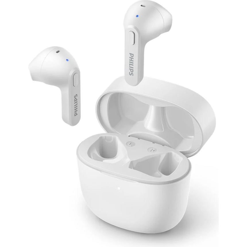 Casti audio in ear Philips TAT2236WT/00, True Wirelles, Bluetooth, autonomie 18 ore, alb
