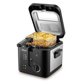 Friteuza Zilan ZLN-0010, 1600 W, 2.5 l, Termostat reglabil, Cuva detasabila, inox