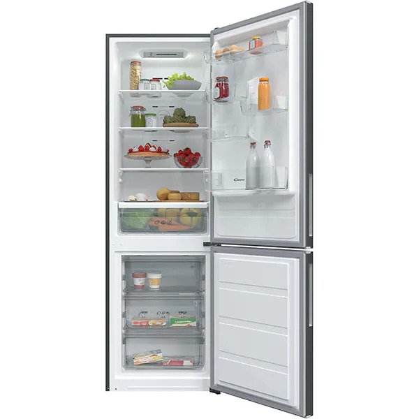 Combina frigorifica Candy CVBNM 6182XPSN, No Frost, 310 l, H 188 cm, Clasa F, Inox