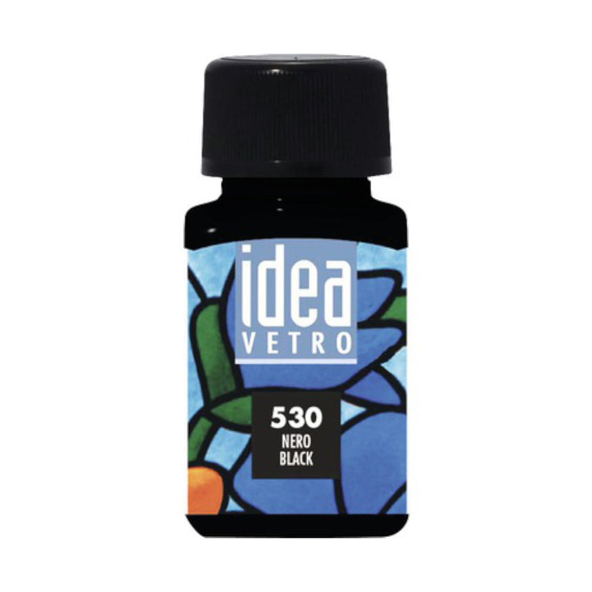 Vopsea pentru Pictura Sticla Idea Vetro Maimeri, Black, 60 ml