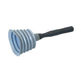 Ventuză pentru Desfundat Chiuveta, Mâner din Plastic Gri, Cauciuc Elastic cu Striații, Pompă Manuală pentru Desfundare