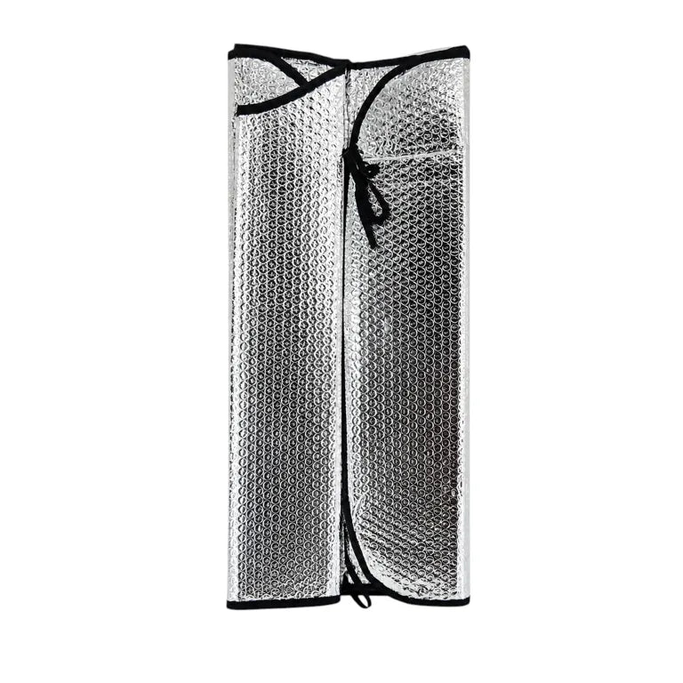 Parasolar Auto Pliabil 60 x 130 cm, Protecție UV și Căldură, Reflectorizant pentru Parbriz, Argintiu