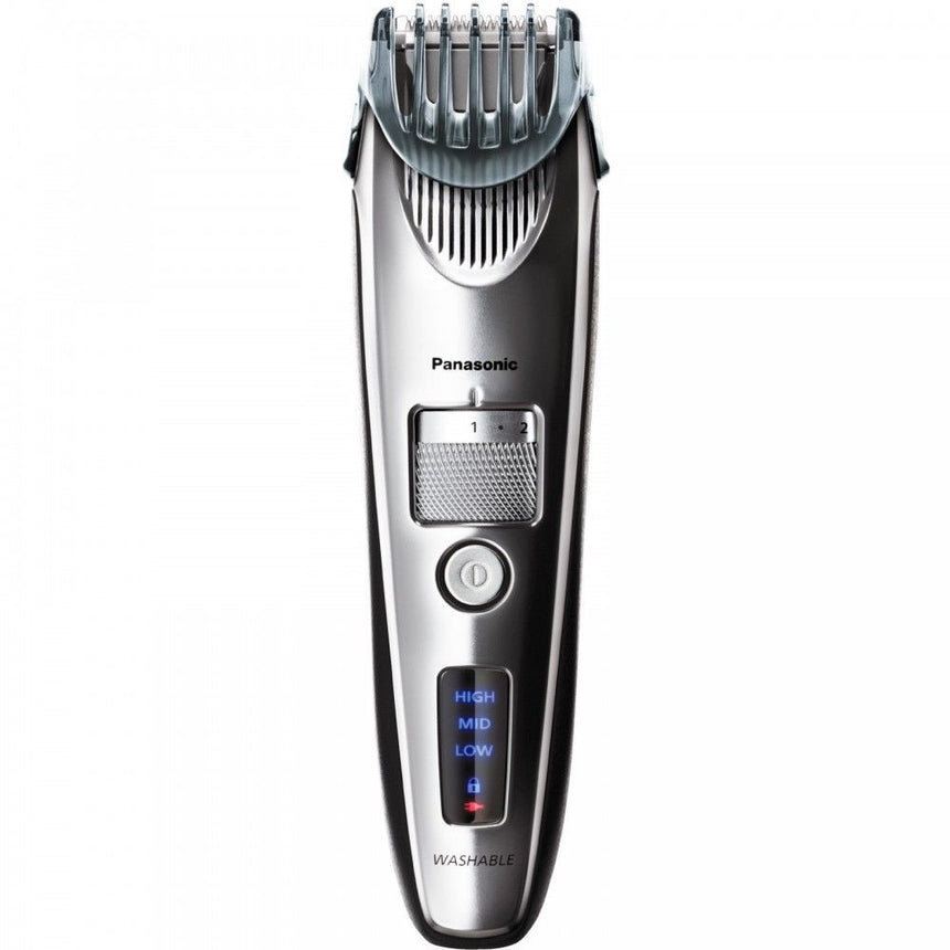 Trimmer Panasonic ER-SB60-S803, lavabil, motor liniar de mare viteza, 1-10mm, 19 de trepte, accesoriu pentru finisare precisa, Li-ion, Argintiu, Argintiu