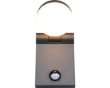 Aplica Cu Led Integrat Adour 10w, Senzor De Miscare, Lumina Reglabila, Pentru Exterior Ip44, Antracit Mat