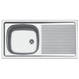 Chiuveta bucatarie Franke ESN 611-86 DR, 86x43.5cm, picurator dreapta, include ventil de 2”, mastic si cleme de fixare, Inox