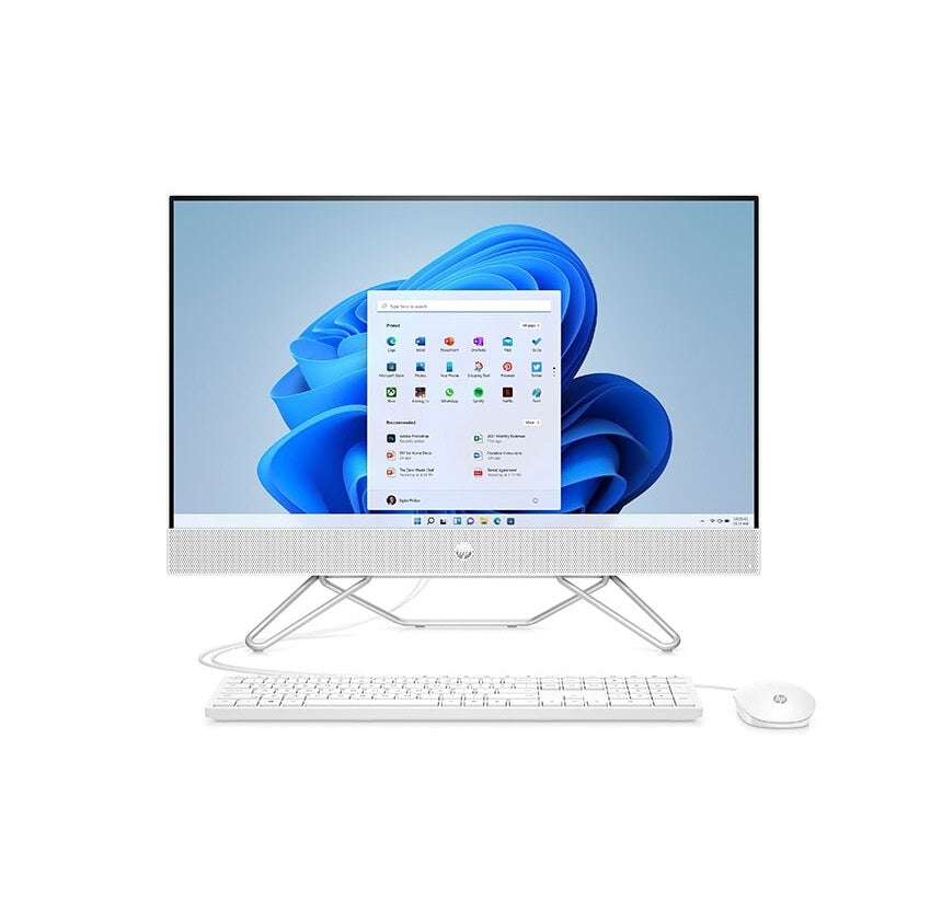 Sistem PC All in One HP 27-cb1000nq, AMD Ryzen 7 5800U pana la 4.4 GHz, 27" Full HD Touch, 16GB, 1TB, SSD 512GB, AMD Radeon Graphics, Windows 11 Home, Alb