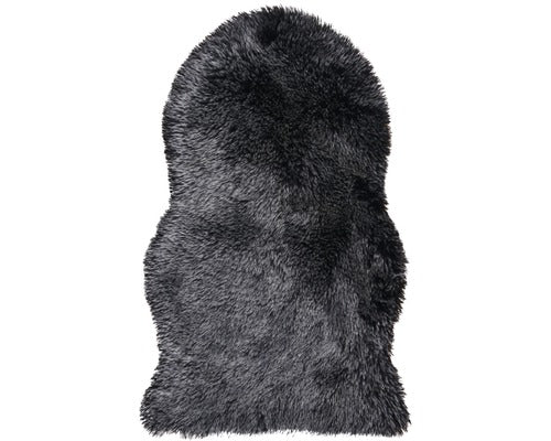 Covor Blana Artificiala Neagra 55x80 Cm