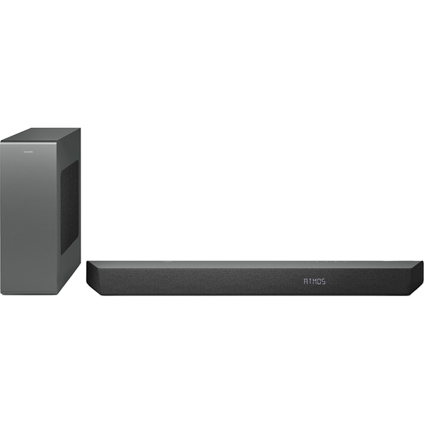 Soundbar Philips TAB8507B/10, 3.1ch, 300W, Dolby Atmos, Subwoofer Wireless, Negru