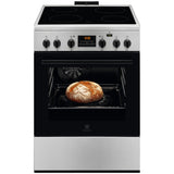 Aragaz Electrolux LKR664100X, Vitroceramica, 4 zone de gatit, Cuptor electric multifunctional , SteamBake, Autocuratare catalitica, Grill electric, Clasa A, 60 cm, Inox