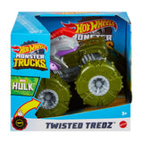 Masinuta Hot Wheels Monster Trucks - Twisted Treadz, Hulk, 1:43